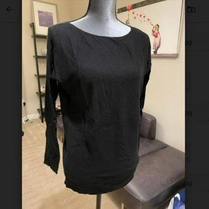 VINCE Black Open Back Sweater